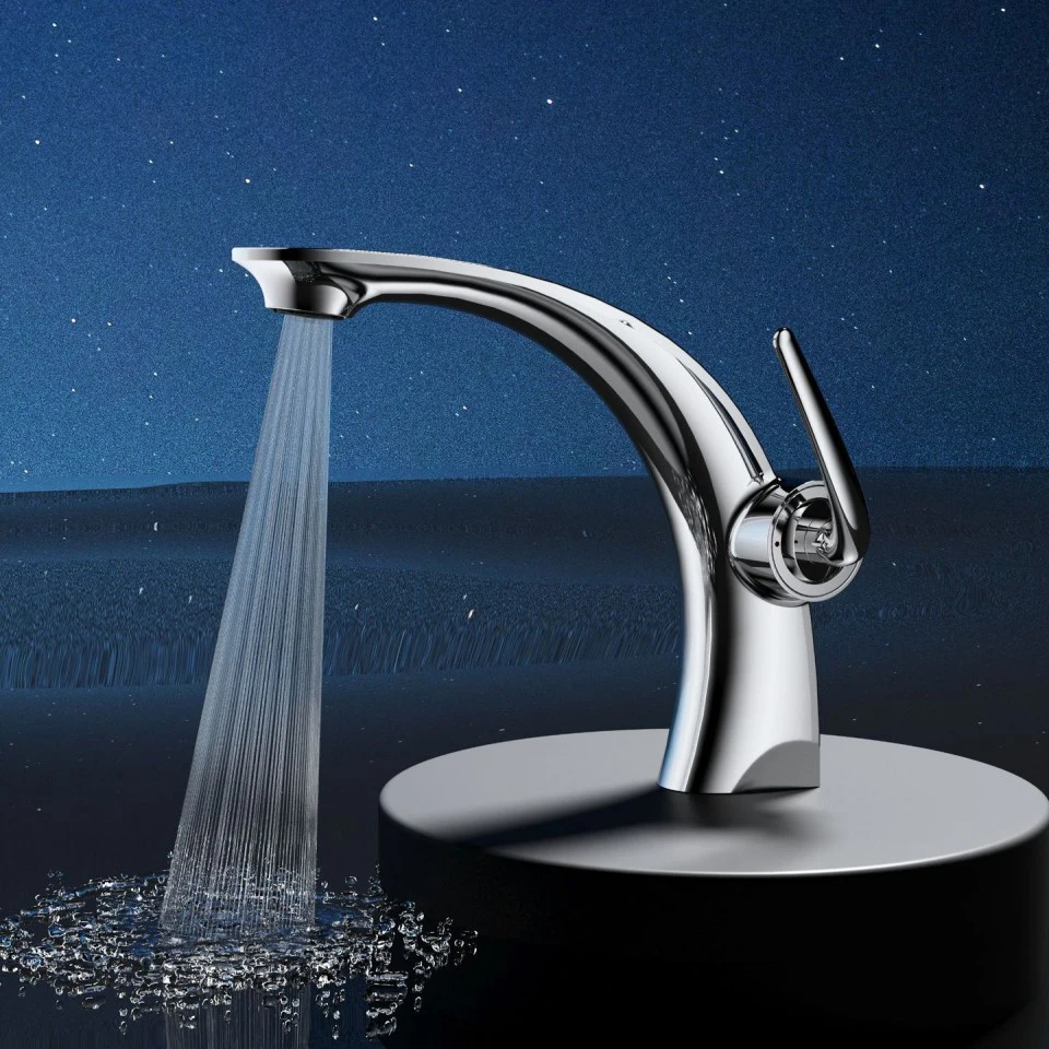 Brass Washbasin Faucet Single Handle Bathroom Sink Mixer Tap Modern Basin Water Tap for Bathroom Vanity