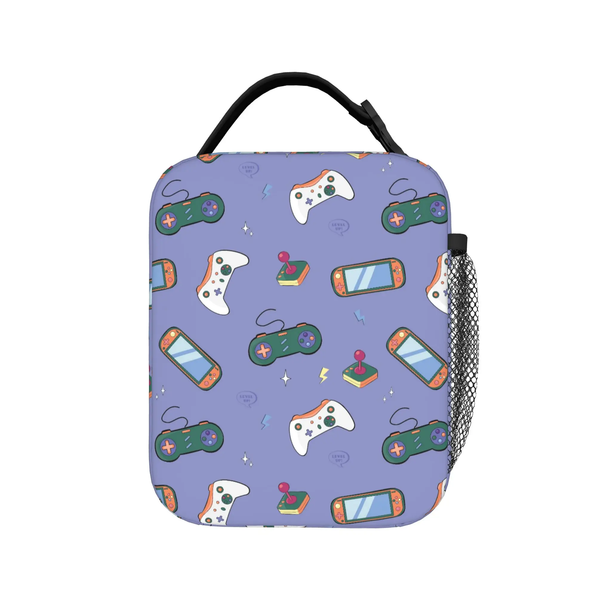 Game Controller Pattern Thermal Insulated Lunch Bags for Office  Portable Food Container Bags Thermal Cooler Lunch Box