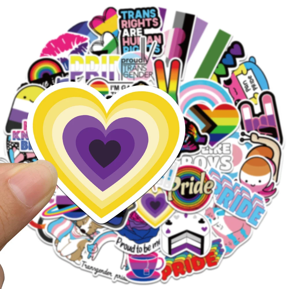 10/30/50PCS Mix Funny LGBT Gay Lesbian Bisexual Asexual Pride Stickers Skateboard Laptop Phone Bike Luggage Car Sticker Decal