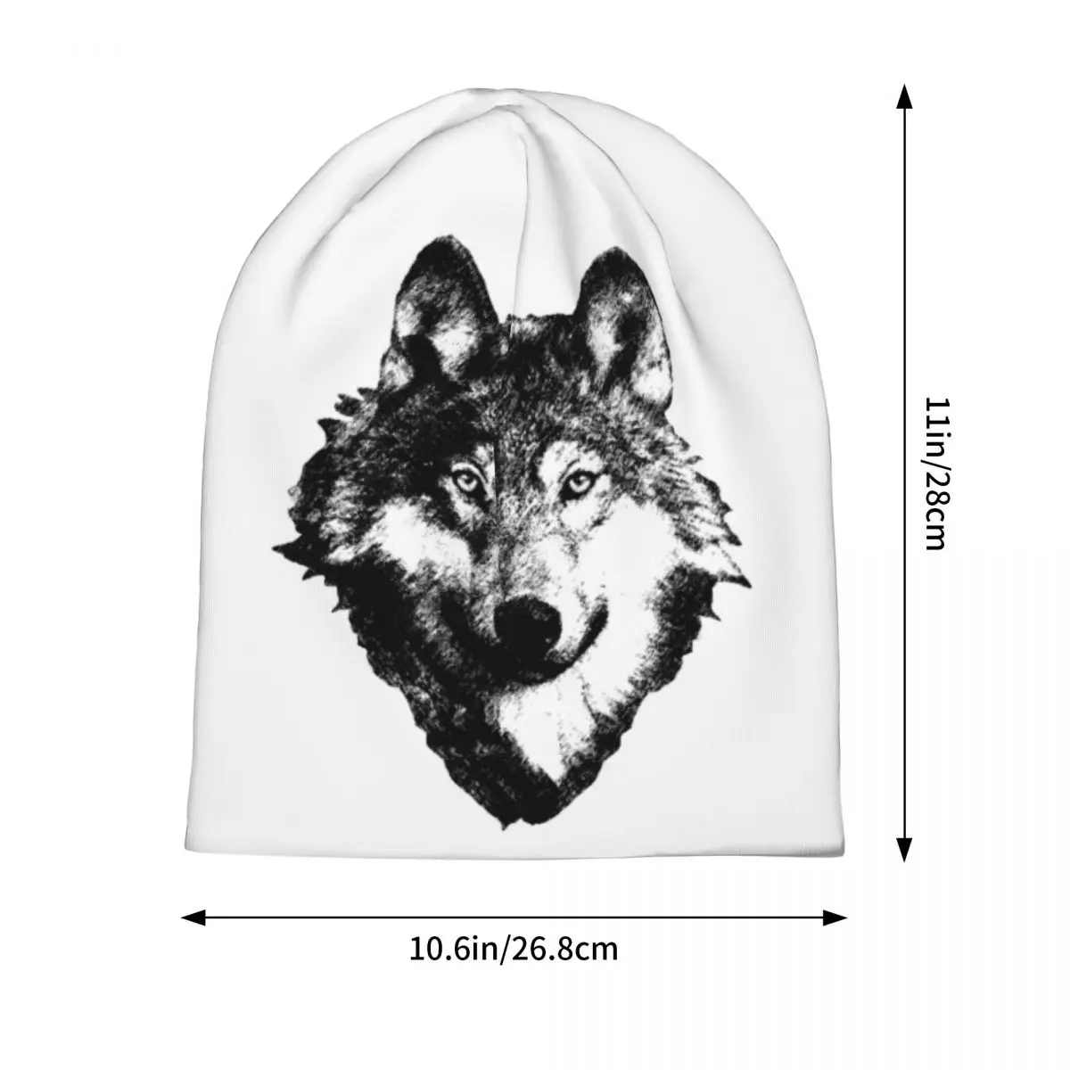 Wolf Beanie Hats Ferocious Animal Bonnet Hats Female Male Cool Hippie Knitted Hat Autumn Winter Pattern Warm Soft Caps