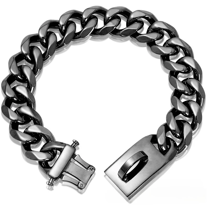 

19mm Titanium Steel Dog Chain Explosion proof Punching Training Dog P Chain Fashion Metal Hip Hop Pet Necklace