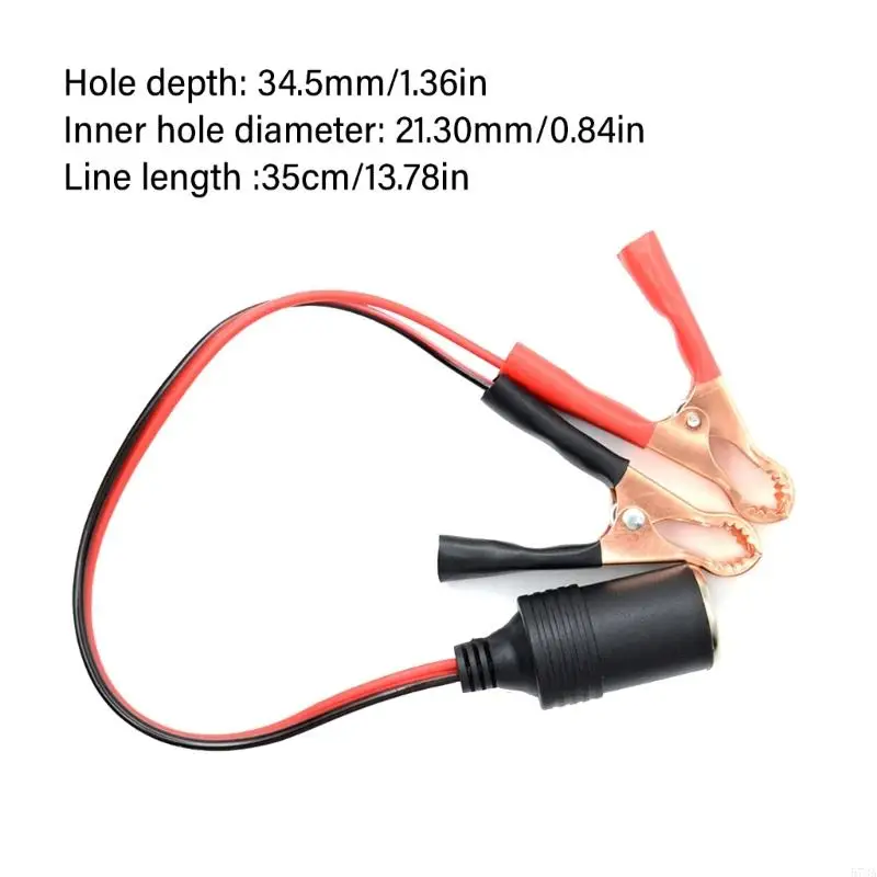 Enchufe del cable extensión 573A 12V con abrazadera batería enchufe adaptador enchufe