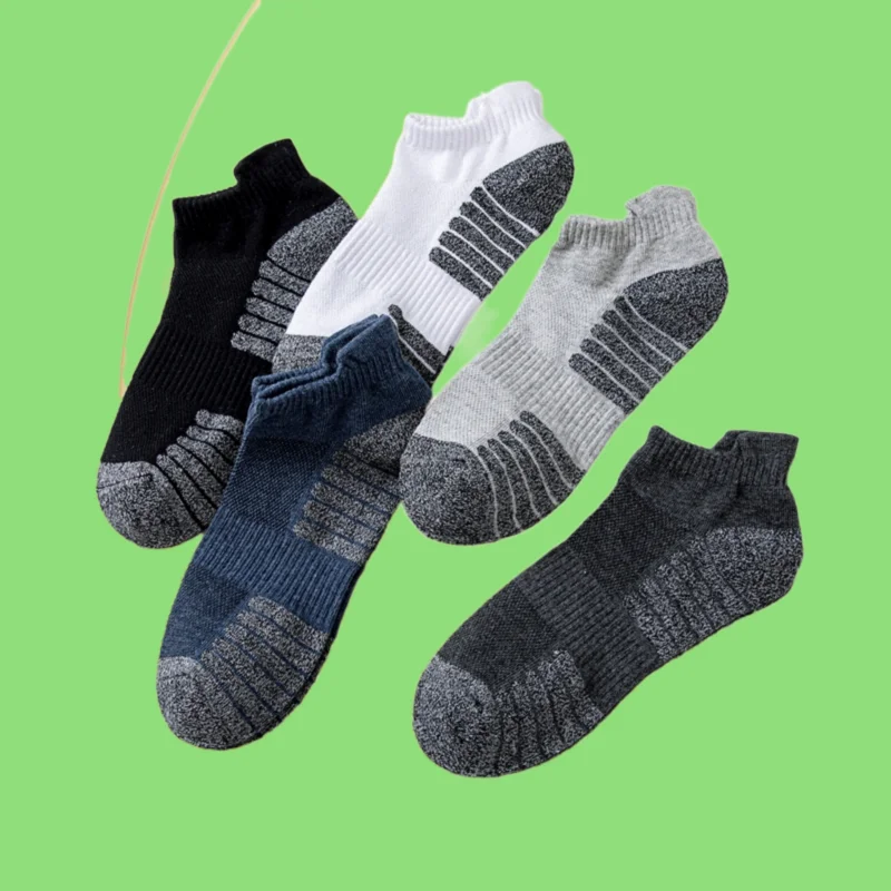 5 Pairs Summer New Fashion Low Cut Sports Socks Ankle Athletic Running Socks Breathable Cushioned Tab Socks For Men Women