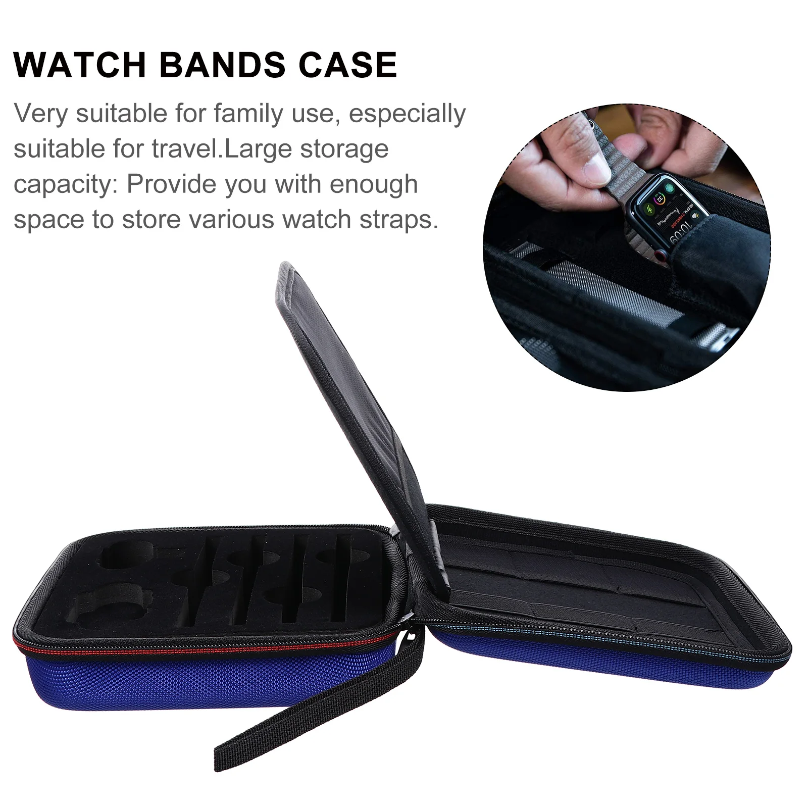

Eva Shockproof Band Storage Bag Big Capacity Travel Use Durable Simple Design Protective Case For Home Accessory Box Watch Bands