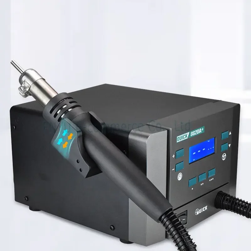 

Сварочная станция с ЖК-дисплеем QUICK 862DA +/862DW + Бесщеточный интеллектуальный пистолет с горячим воздухом Циклонная/прямая паяльная станция для ветровой сварки