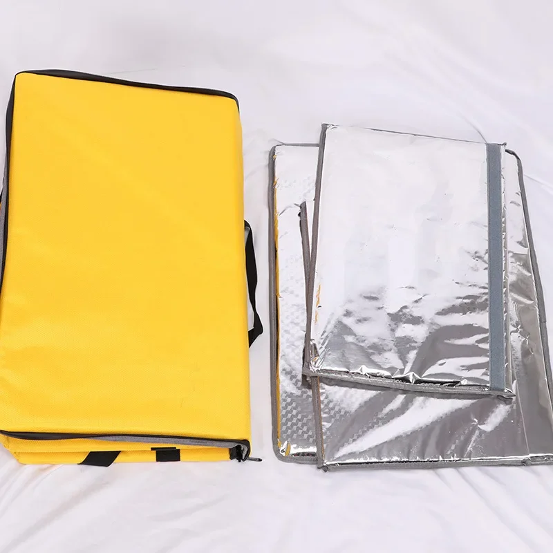 80L Portable Big Pizza Hot Delivery Bags Insulated Reusable Thickening Food Storage Box Aluminum Foil Ice Cream Cooler Box view 3