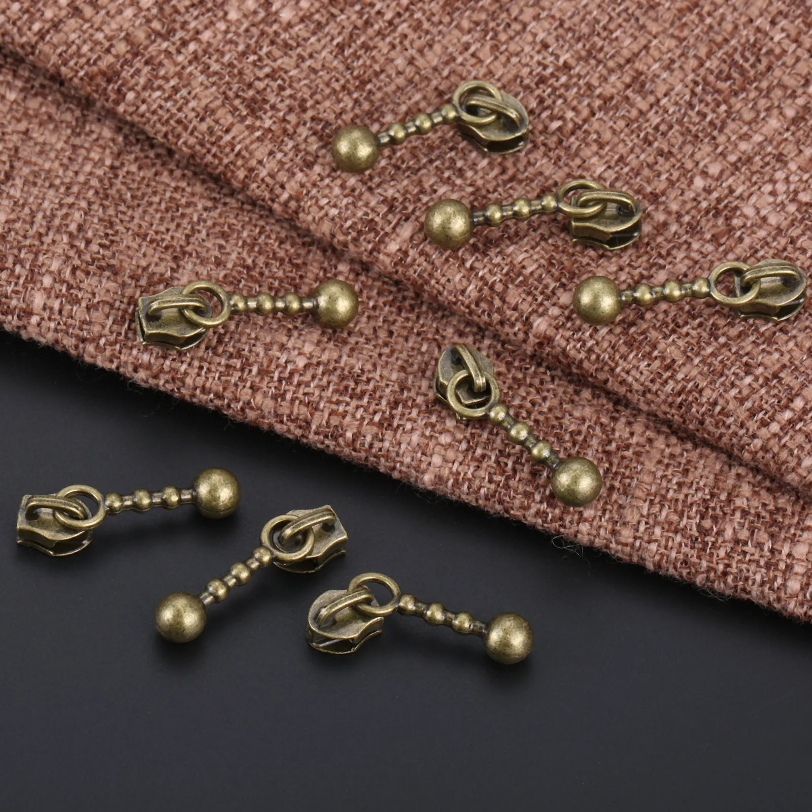 20Pcs Vintage metal Zipper Sliders Antique Bronze 21mm Zipper Repair Craft Sewing Supplies Accessories DIY Craft High Quality