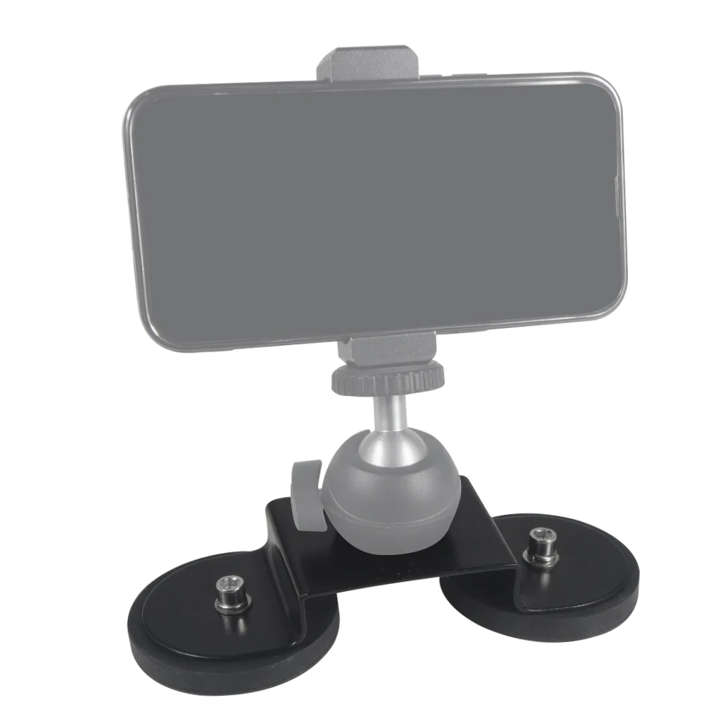 2PCS D66mm D88mm Dual Magnet Basis Gummi Halterung Magnetische Montage M10 Schraube Loch für Kamera Licht Telefon Halter Monitor display – Detail 13
