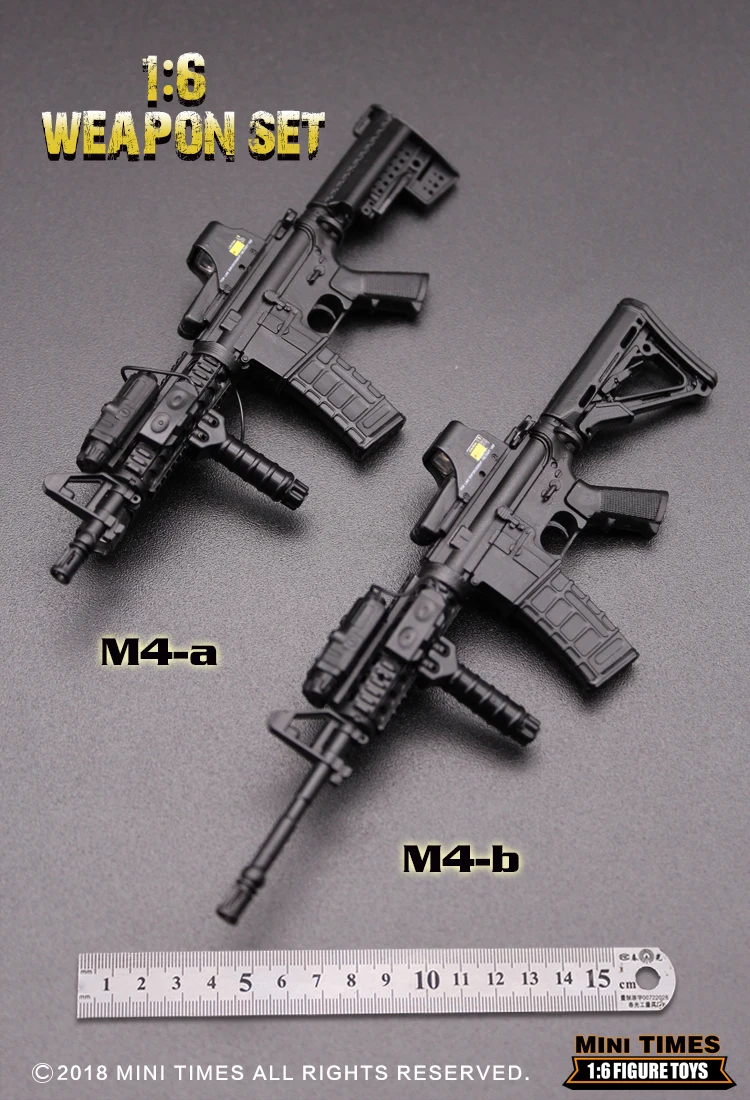 Mintimes Mini Hk416 1/6 مقياس الجندي بندقية نموذج عسكري اللعب البلاستيك نموذج الملحقات ل 12 بوصة عمل نموذج لجسم