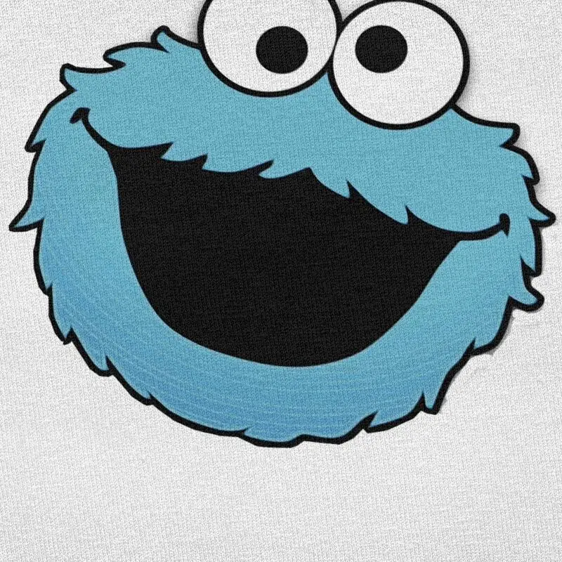 Sesame Street Cookie Monster Tshirt Men Short Sleeved Summer T Shirt Urban T-shirts Fitted Pure Cotton Tees Clothes