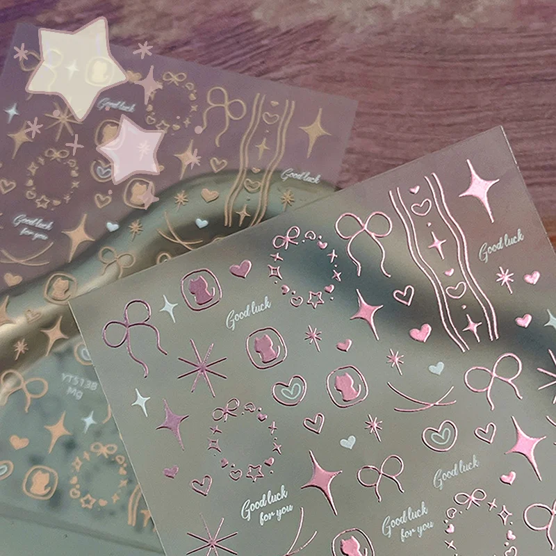 1 foglio di fiocchi adesivi per unghie carino dolce cuore cane autoadesivo decalcomanie per unghie manicure fai da te per donne ragazze arte