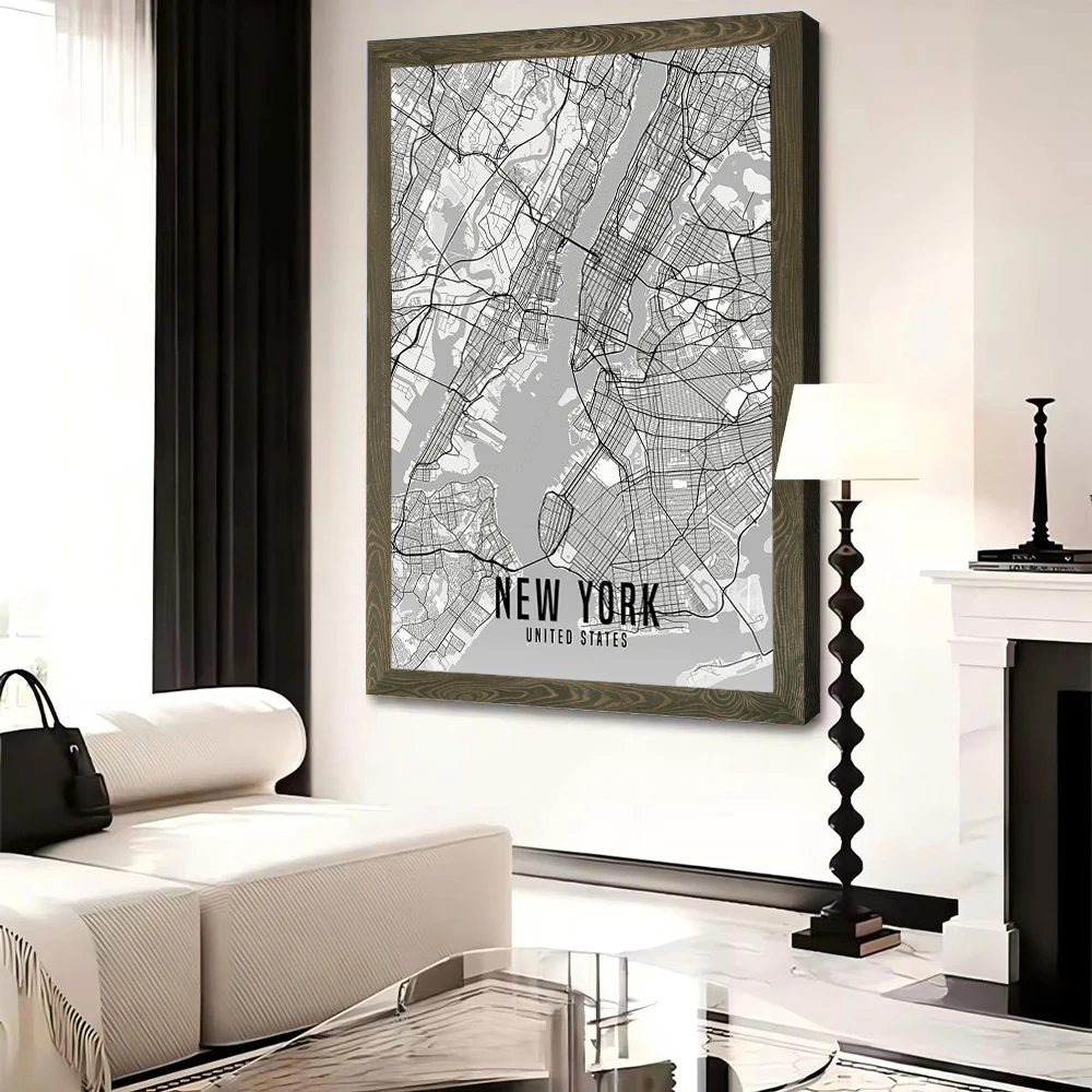 Plakat z mapą Nowego Jorku (US – Custom Map Poster recenzja i cena