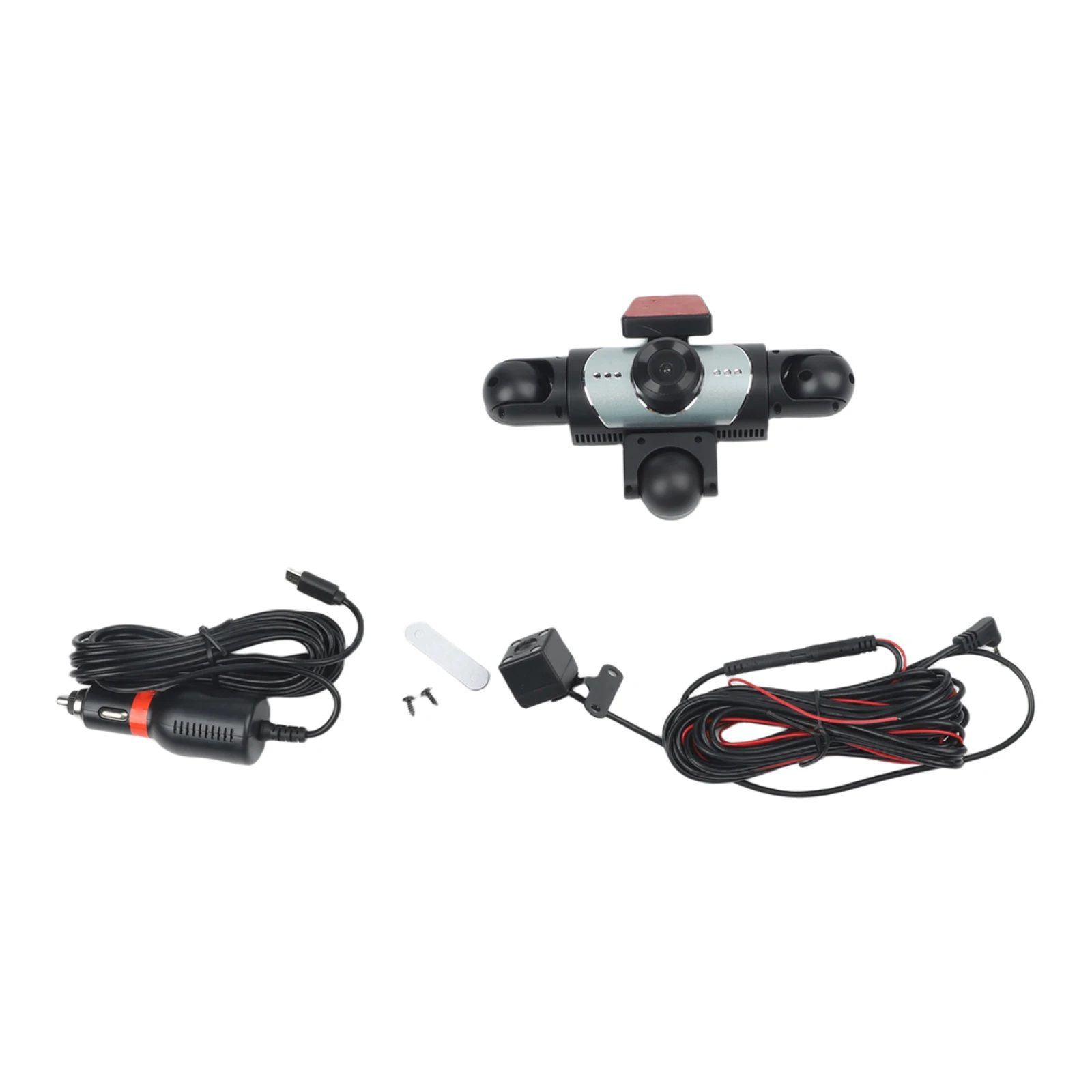 Car Mounted 5 Channel For Dash Cam System with 360 Degree Coverage 4K Front Camera 24 Hour Parking Mode and 3.18 Inch IPS Screen