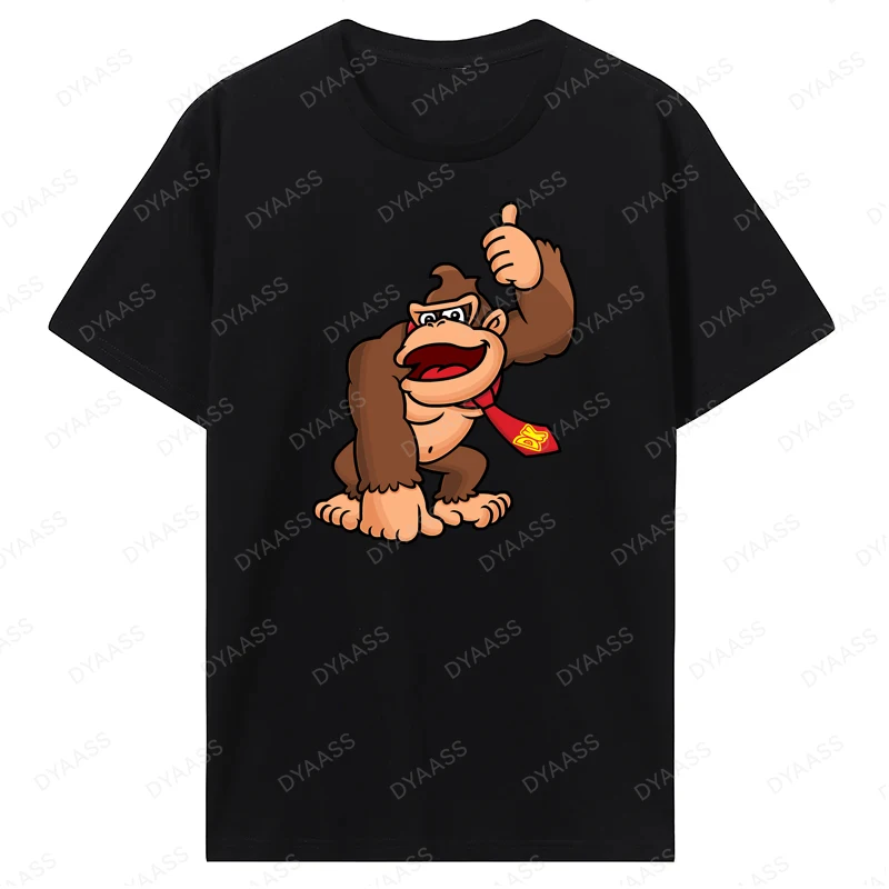 تي شيرت Donkey Kong Arcade Game للرجال والنساء مطبوع برقبة دائرية، قميص صيفي كاجوال من القطن بأكمام قصيرة #4