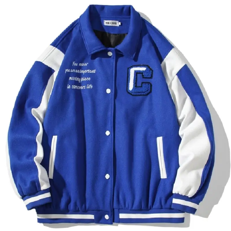 

Мужская винтажная бейсбольная куртка, весенняя негабаритная куртка-бомбер в американском стиле ретро, свободная уличная куртка для мужчин, винтажное пальто премиум-класса