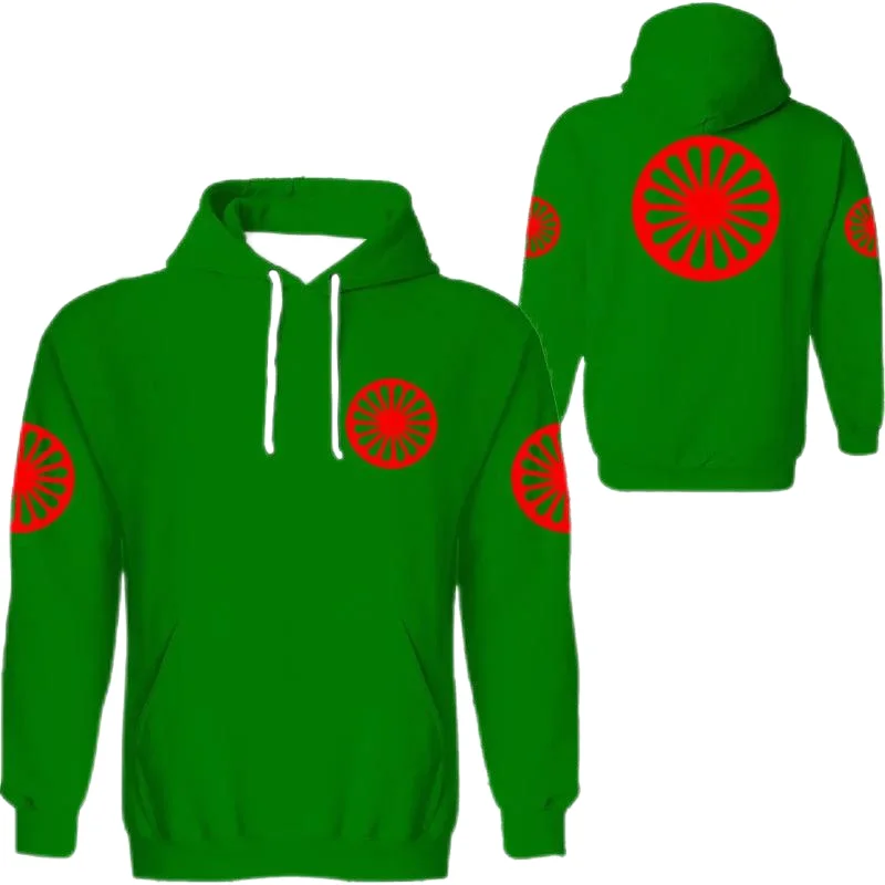 Gypsy Flag Grafische Sweatshirts Mode Romani Stam Hoodie Voor Mannen Kleding Herfst Unisex Streetwear Vintage Pullovers Mannelijke Tops