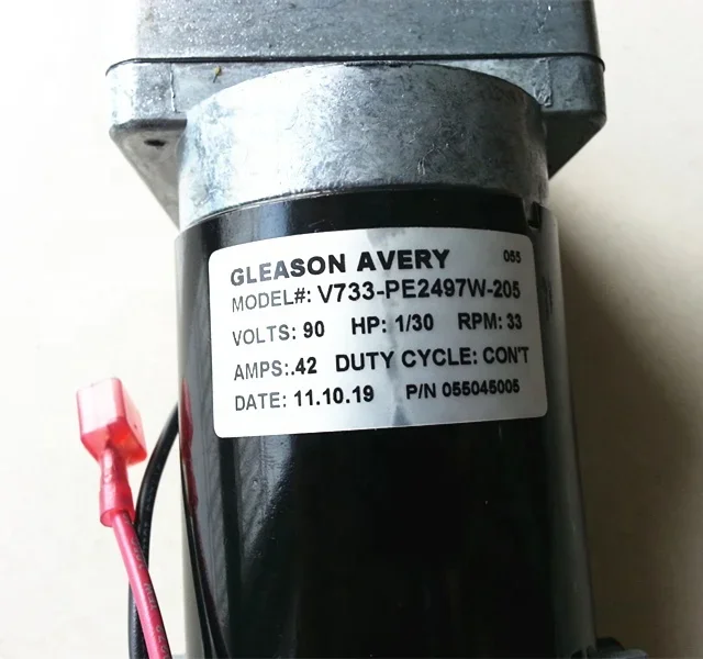 55045005 GEARED,PAPER-TK-UP Gleason Avery V733-Pe2497w-205 Motor For Gerber AP100 INFINITY