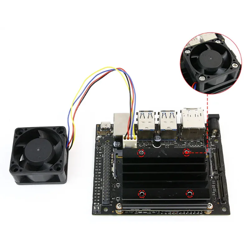 Jetson NANO 2GB/4GB(A02/B01/SUB) Cooling fan 5V 4PIN Anti-Reverse Connection PWM Speed Regulation 4020