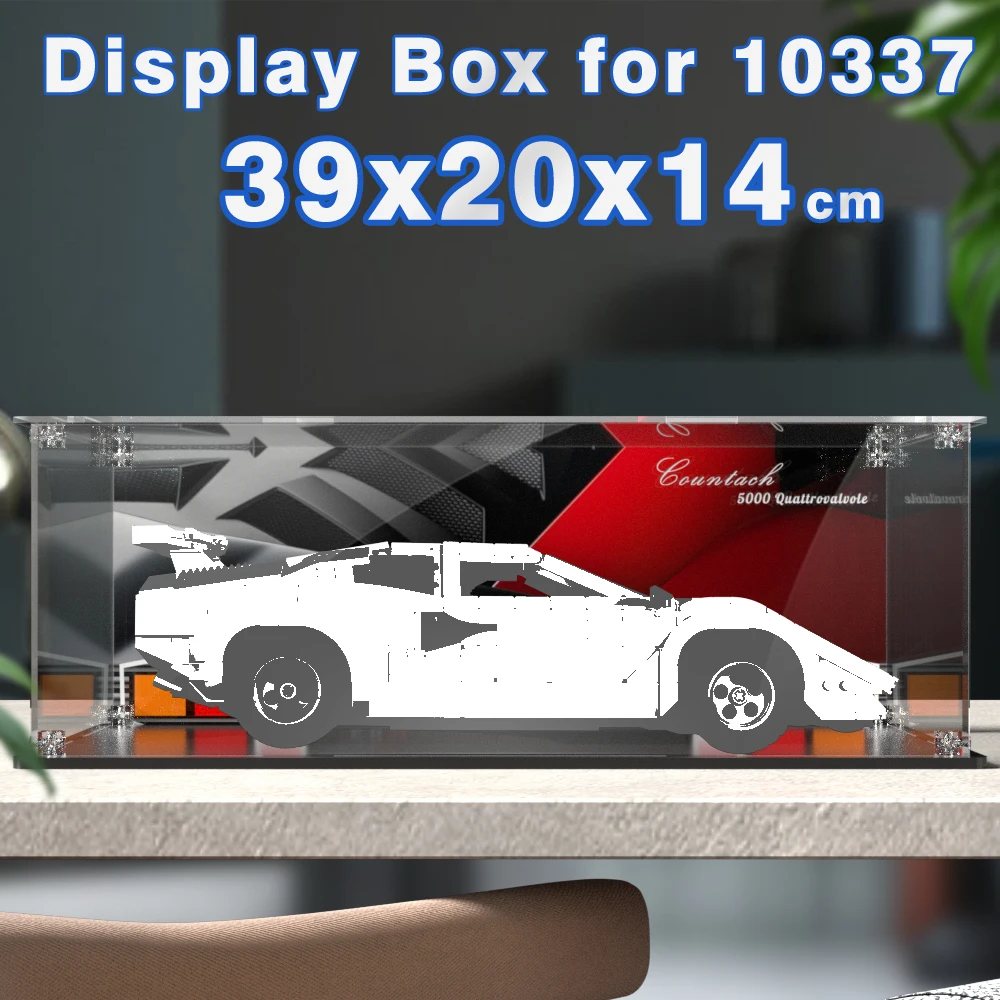 Acrylic display box for lego 10337 display case for Lamborghini Countach building block dustproof clear model car storage box