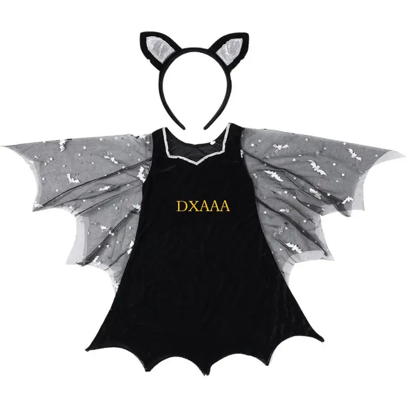 DXAA 2PCS BAT VAMPIRES COSTUME HALLOWEEN Animal Cosplay Costume BAT WING DREAT BAT ORAS BATS FACT