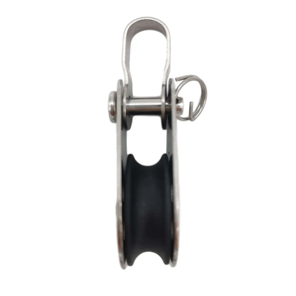 Parti della trasmissione di potenza Accessori per barche da kayak Puleggia in acciaio inossidabile da 25 mm Cuscinetto Ruota di sollevamento Strumenti Puleggia di trazione fissa