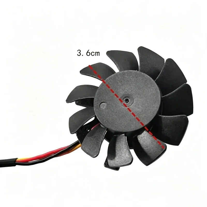 CPU Fan for EVERFLOW T124010SL (2) Diameter 3.6cm Hole Spacing 3 * 3 * 2.3cm Motherboard Silent Cooling Fan