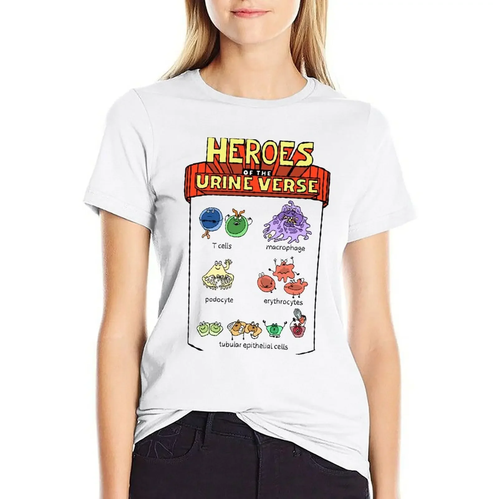 

Heroes of the Urineverse T-shirt Female clothing plus size tops t-shirt dress for Women graphic