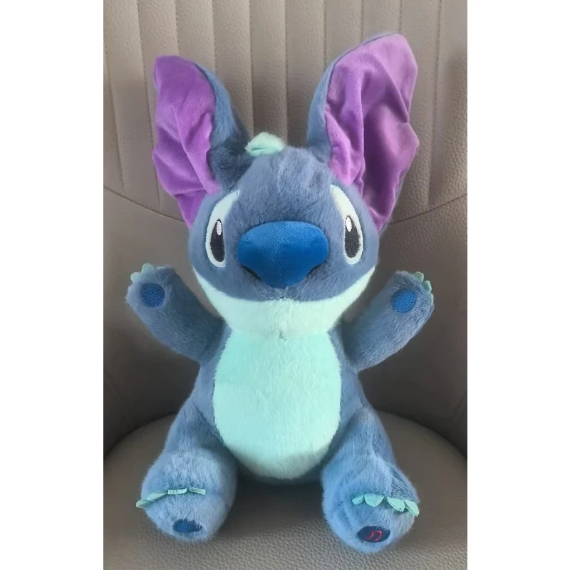 دمية ديزني ستيتش القطيفة الجديدة مع آذان متحركة وتسجيل الغناء لعبة تفاعلية للأطفال وسادة نوم مريحة هدية عيد ميلاد لطيفة