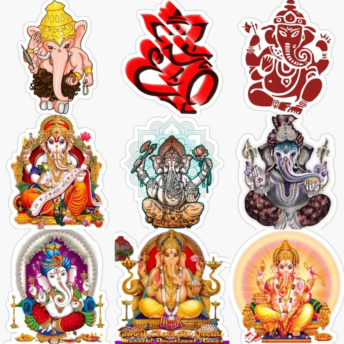

Indian Ganesha Elephant God Sticker Motorcycle Truck Accessories Window Bicycle Van Car Wall Room Door Glass Decal Accessories