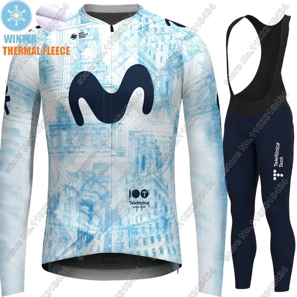 Pro Team M 2024 Cycling Jersey Long Sleeve Set Men Spain Clothing Suit MTB Road Bike MTB Pants Bib Ropa Ciclismo Maillot