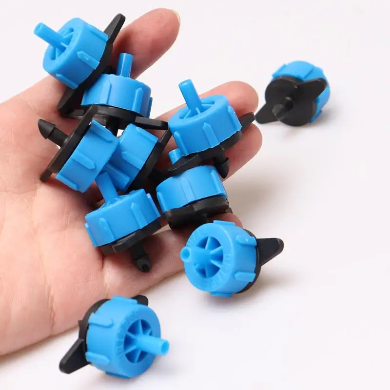 10Pcs 8L Fixed Flow Irrigation Drippers Pressure Compensating Emitter Heads for Greenhouse Orchard Fruit Tree Watering