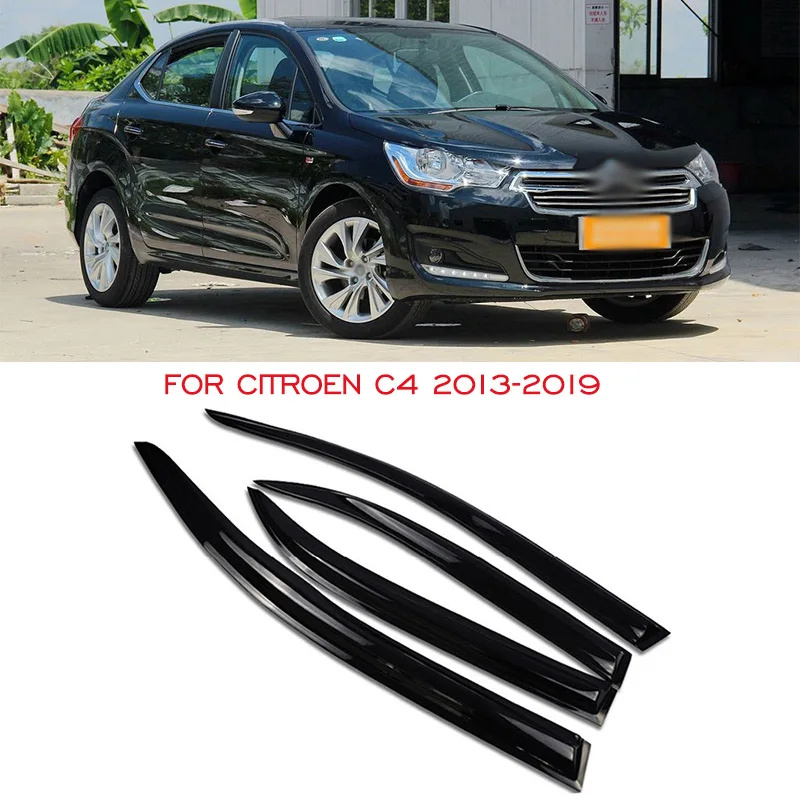 For Citroen C4 2013 2014 2015 2016 2017 2018 2019 Side Window Vent Visor Wind Shields Sun Rain Deflector Guards Awning Shelter