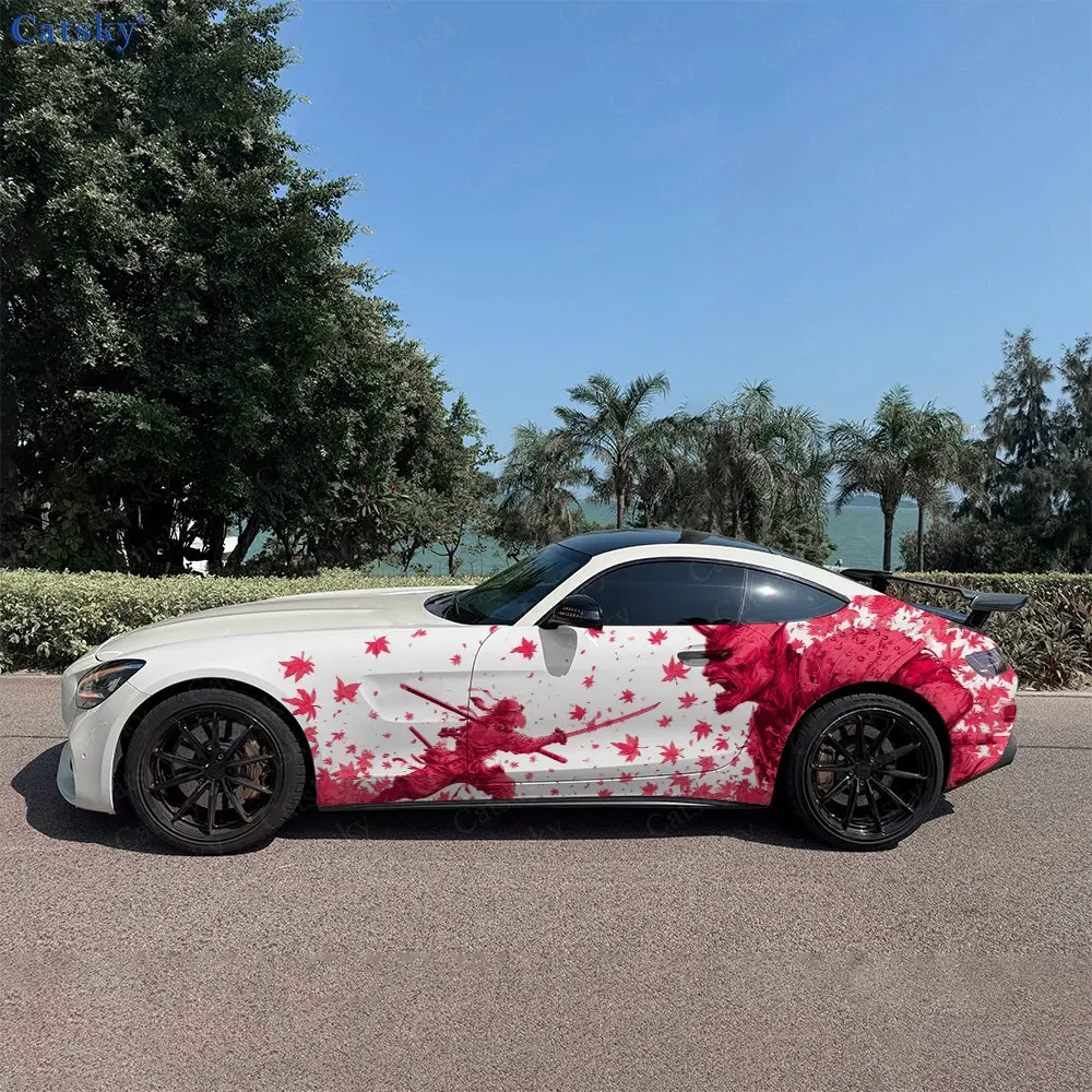 

2pcs Samurai Demon Slayer Soul, Durable, Fade-resistant, Enhance Vehicle Aesthetics With Bold Artistic Design Car Vinyl Wraps