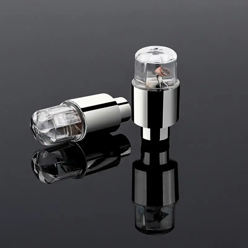 2pcs Wheel Lights Cap Car Auto Wheel Tire Tyre Air Valve Stem LED Light Cap Cover Accessories For Golf Cart SUV Vehicles Car