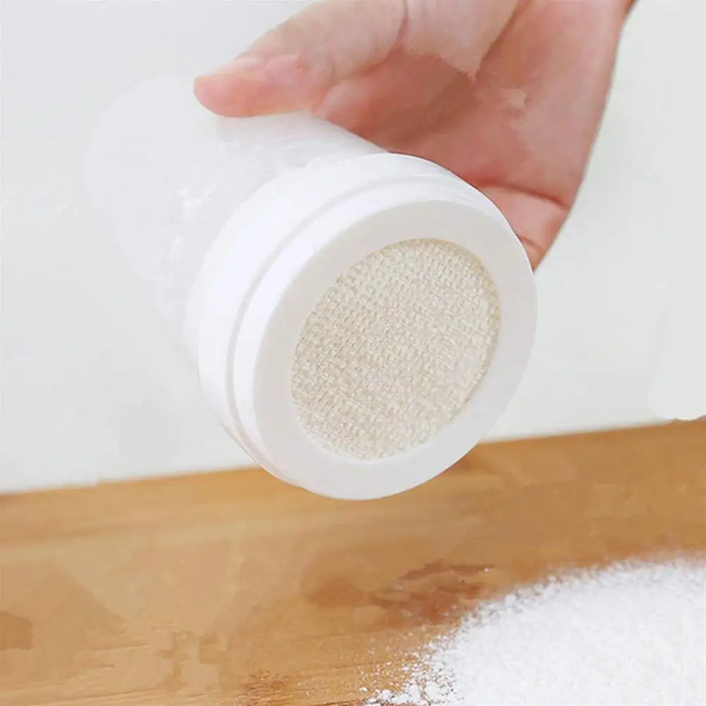 

Plastic Hand-held Powder Shaker Mesh Flour Bolt Sifter Shaker Bakeware Icing Manual Kitchen DIY Sieve Tool Shaker Sugar Bak P6H6