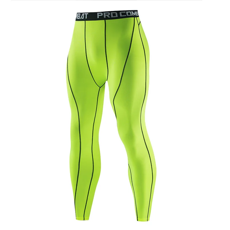 الرجال ضغط الجوارب سراويل رياضية كمال الاجسام اللياقة البدنية تجريب انسيم الكلسون الذكور العضلات على قيد الحياة مطاطا نحيل Leggins Hombre #3