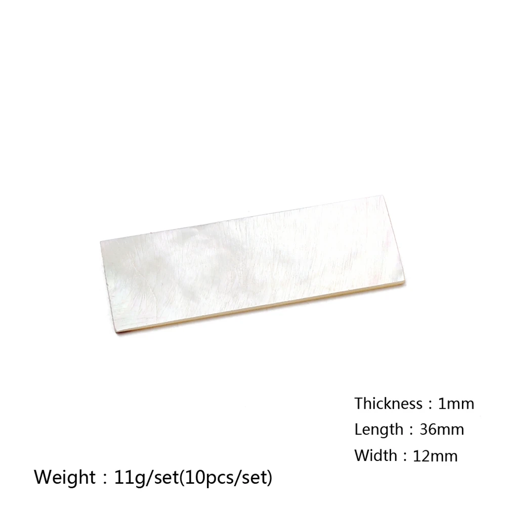 

10Pcs White Seashell Guitar Fingerboard Dot Inlays DIY Fretboard Markers Decoration Guitar Parts Fretboard Inlay Markers