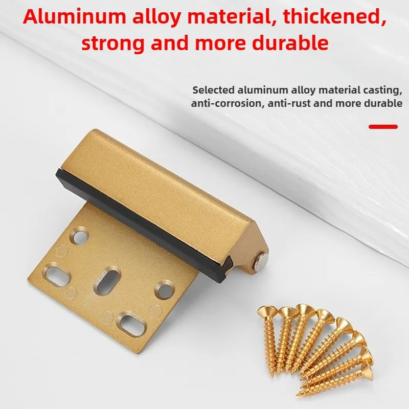 1 Uds. Cerradura de puerta de seguridad para el hogar mejorada, cerradura de refuerzo de puerta a prueba de niños con parada, cerraduras nocturnas para puerta oscilante interior