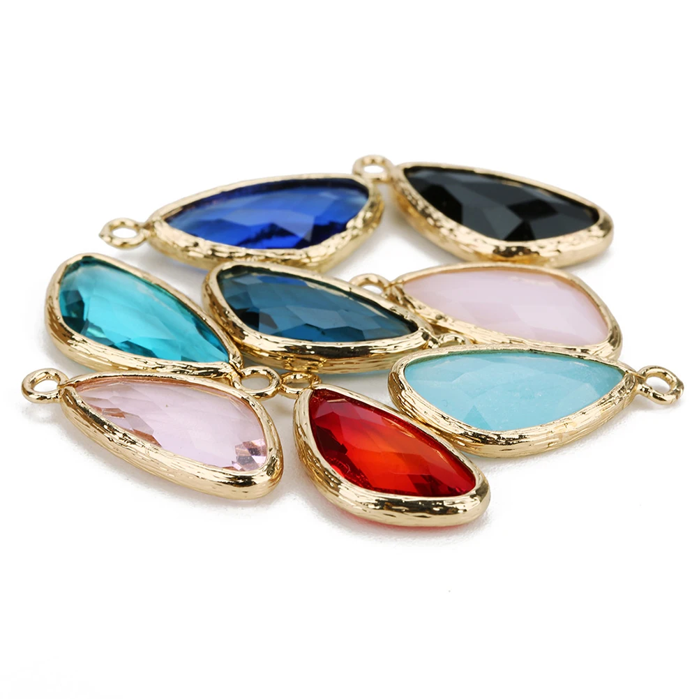 

5Pcs Glass Bezel Pendant Jewelry Accessories Colorful Pendants for Earrings Necklace Bracelet Jewelry Making