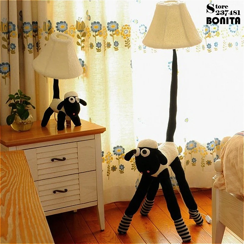 floor-stand-lamp-bedroom-decoration-lighting-fabric-animal-orange-blue-black-sheep-kids-floor-light-for-living-room