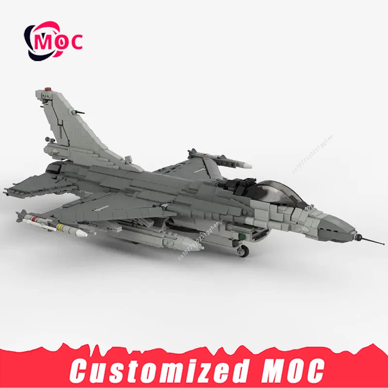 1801pcs MOC Military Series F-16C fighter Building blocks Puzzle Toy Small Particle Splicing Set Holiday Birthday Gift In Stock