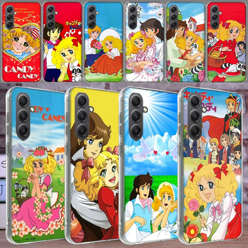 Anime Candy Candy Shell Phone For Samsung Galaxy Note 20 Ultra 10 Lite 9 8 A05S A50 A30 A20 A03 A04 A02S A70 A40 A10 A21 A11 A01