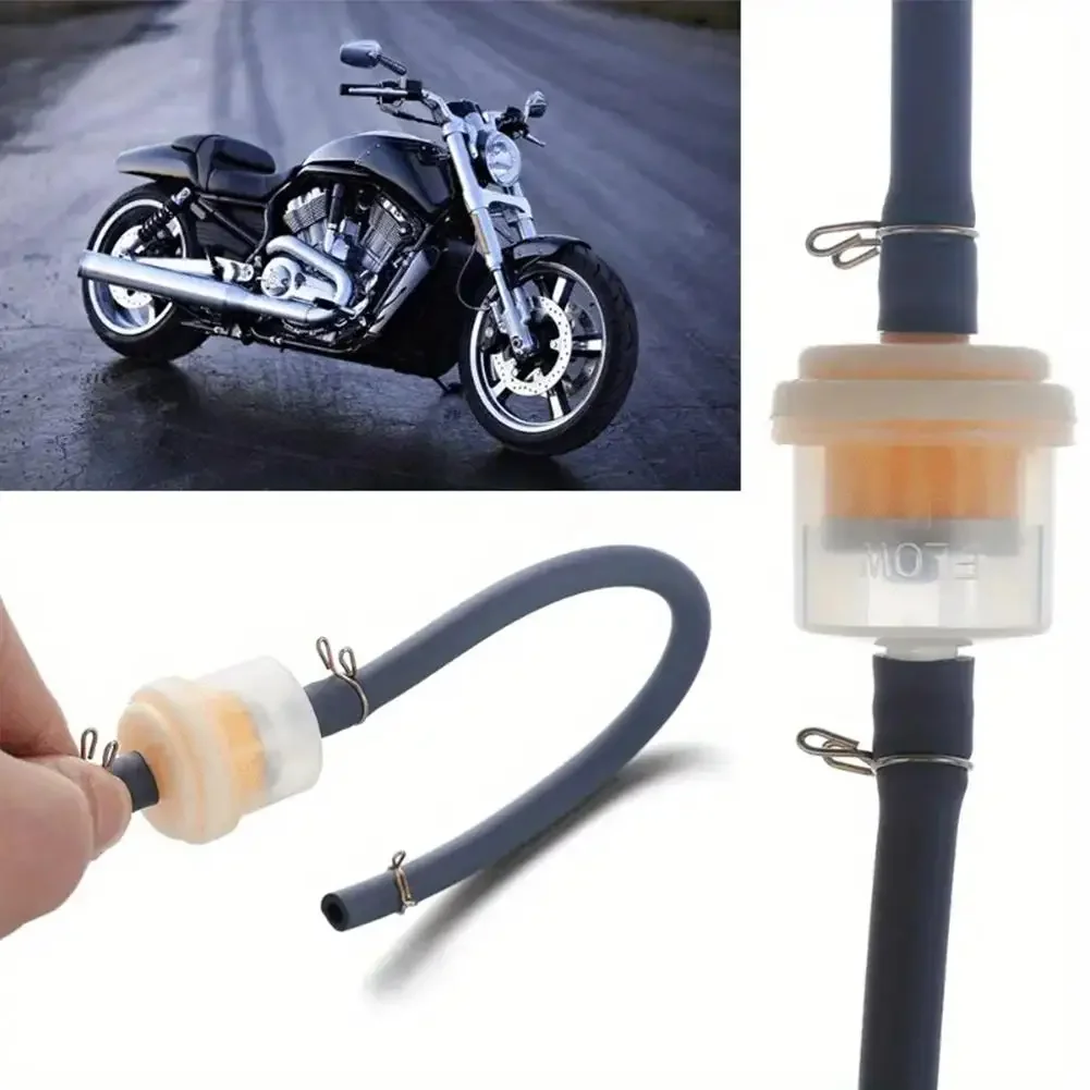 6mm Motorcycle Petrol Fuel Tap Valves On/Off Switch + Oil tube+Oil filter Inline Petcock Pit Dirt Bike ATV UTV Scooter Gasoline