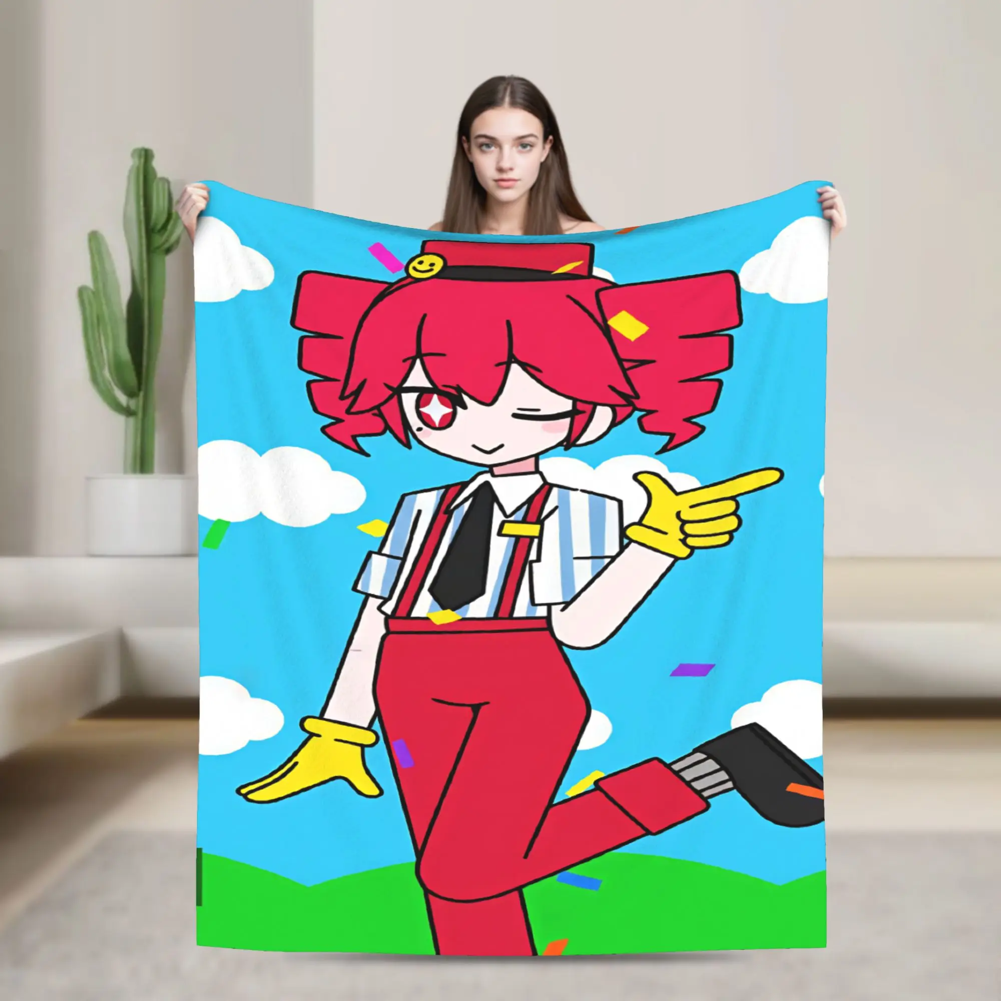 Kasane Teto Character Plush Blanket Students  Flannel Throw Blanket For Couch Chair Super Soft Design Quality Bedspread