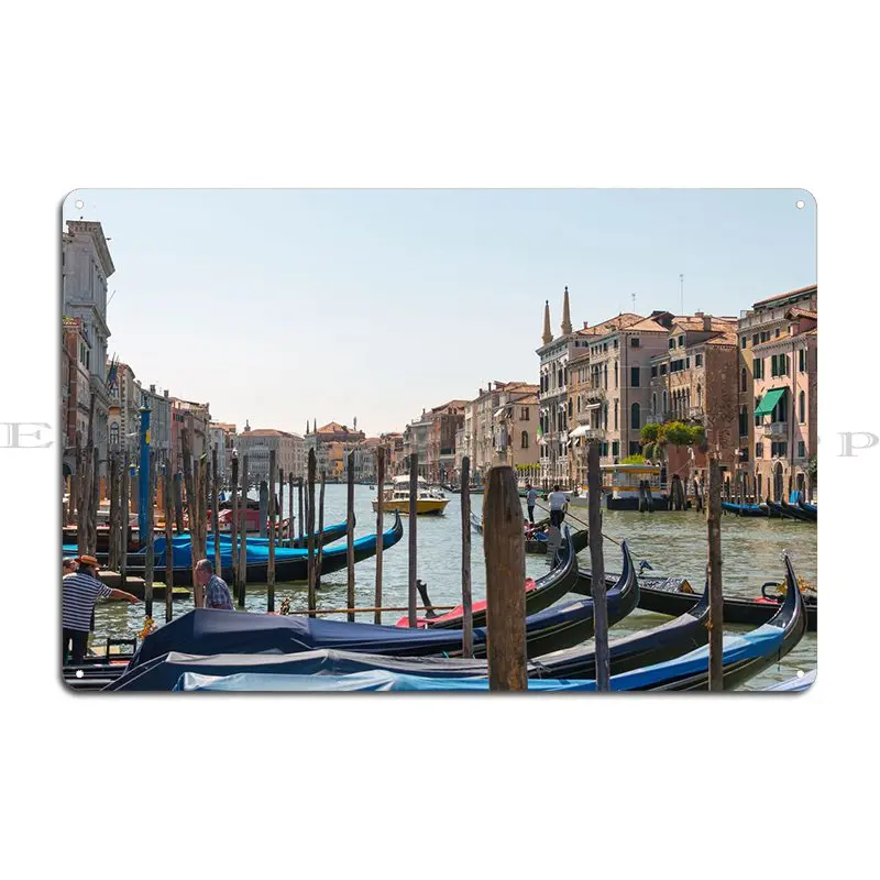 Gondolas Metal Plaque Pub Painting Wall Decor Designing Club Tin Sign Poster