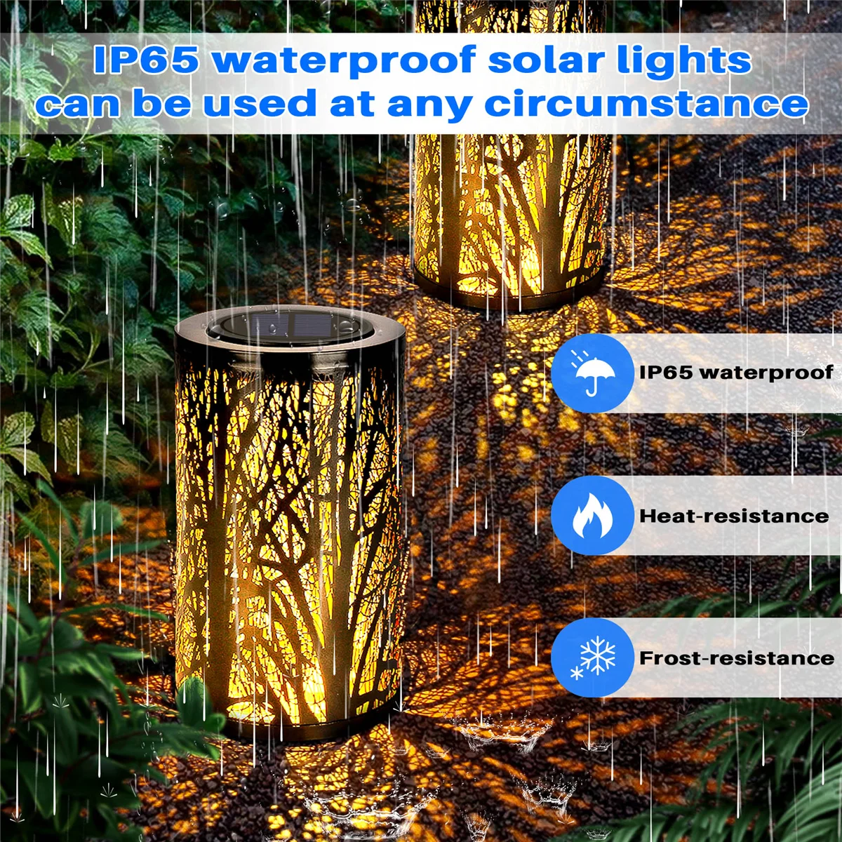 1 Pack Big Solar Light Replacement Top for Outdoor Hanging Lanterns, More Powerful More Energy Efficient