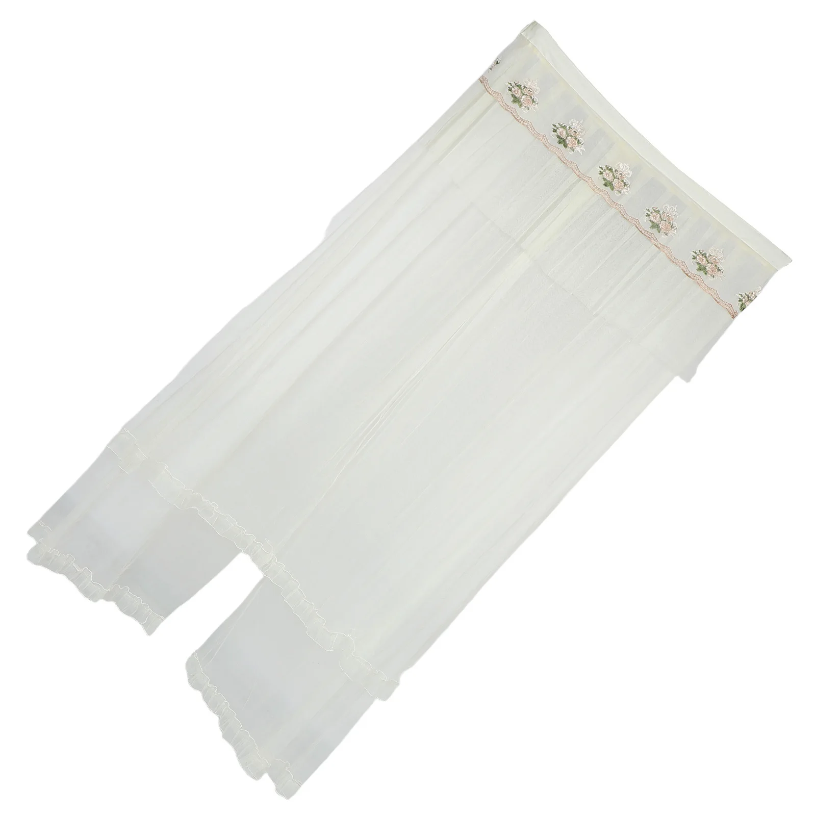 

Summer Lace Door Curtain No Drill Installation Sheer Panel for Doorway Bedroom Living Room Household Privacy Curtain