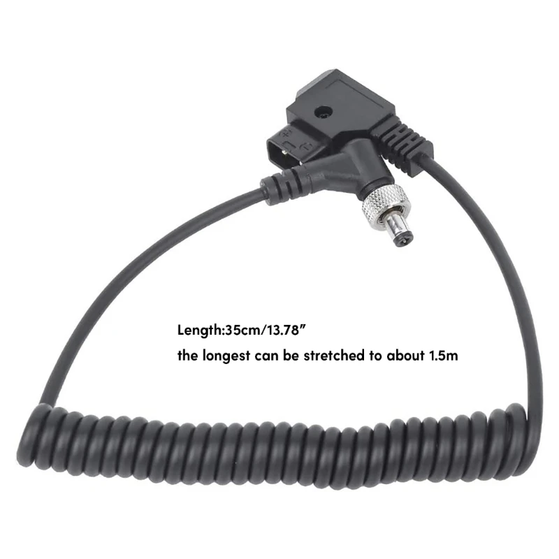 SZYA D Tap to DCRight Angle Coiled Power Cord for LCD Assist Monitors D Tap to DCRight Angle 12V Locking Device Spring Wire image 6