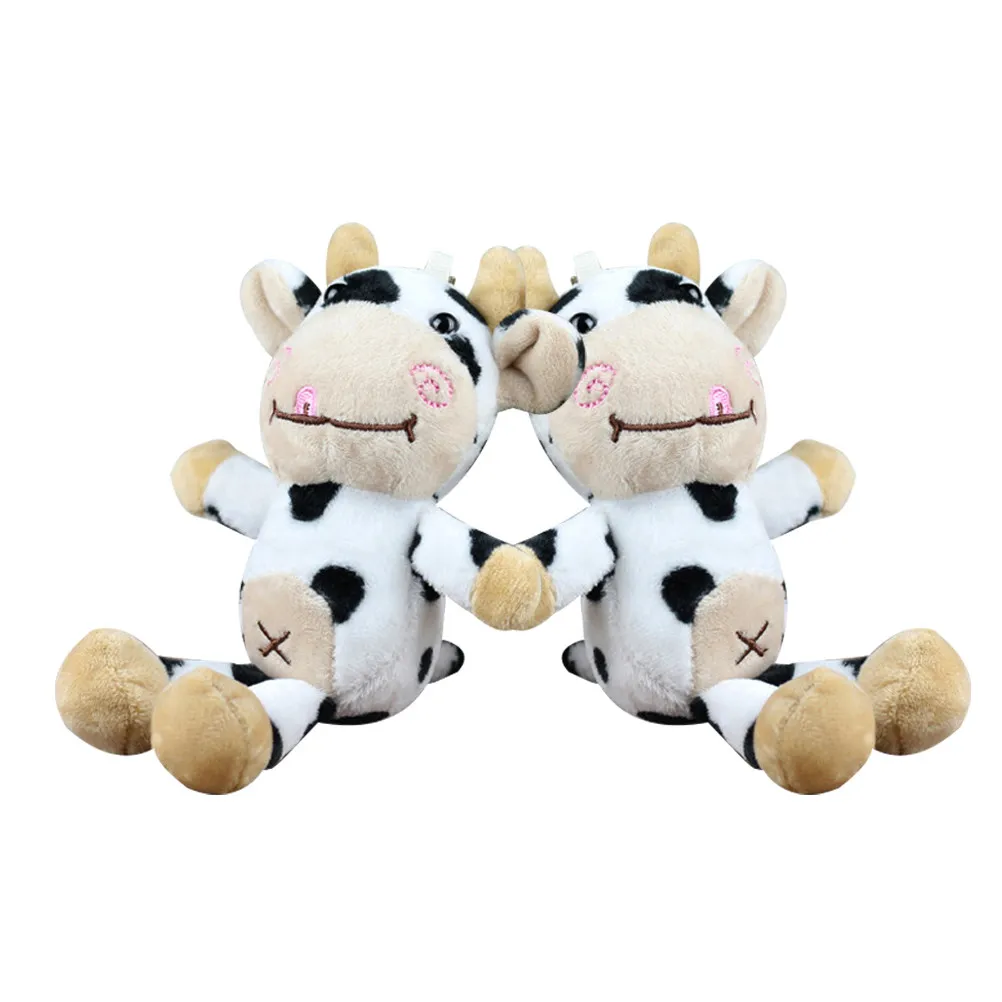 

2Pcs Cow Keychain Pendant Small Soft Cute Hanging Bag Backpack Decorative Accessory Cartoon Key Chain Pendant Unique Cow Hanging