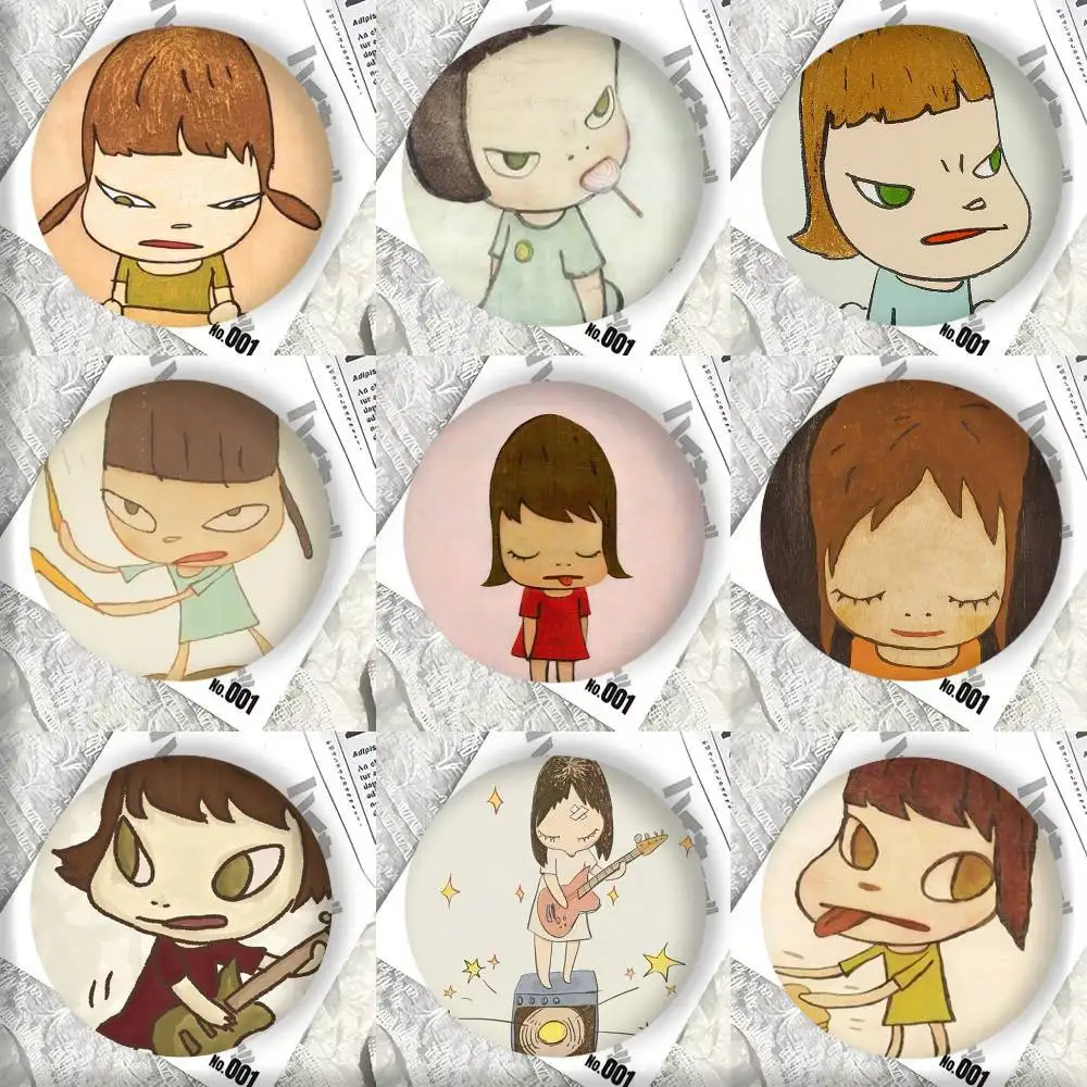 Anime Lustige Cartoon Y-Yoshitomo N-Nara Abzeichen aus Weißblech DIY Rucksack Kleidung Accessoires Schmuck Anstecknadeln